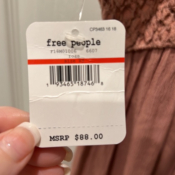 Free People FP One Adella Slip Mini Dress Rose Pink Boho Size XS - Picture 8 of 9